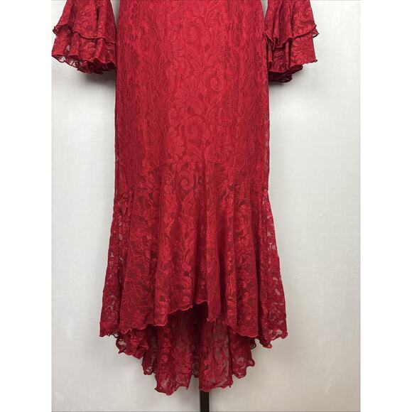 Vintage Onyx Nite Lace Dress Women's 6 Red Castlecore Fairy Goth Whimsigoth Y2K - Picture 3 of 8